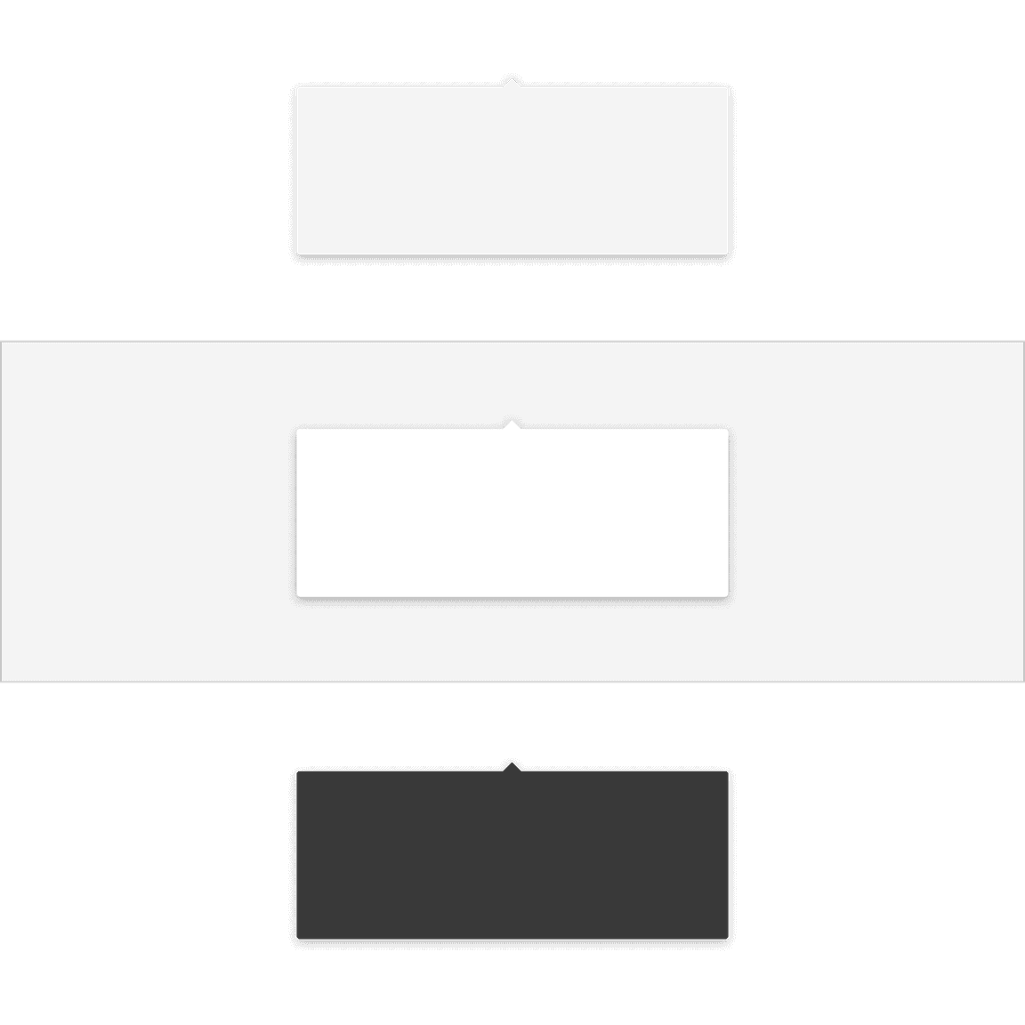 Popover container colors.