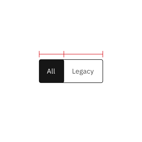 Do not use a different width for each content tab.
