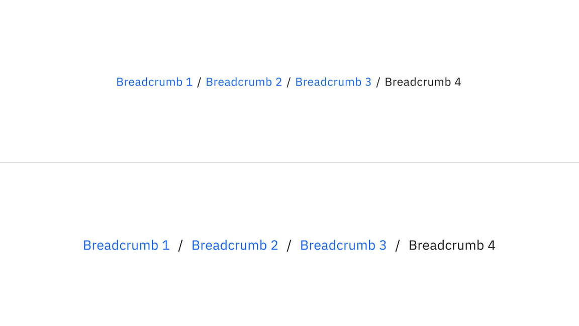 Breadcrumb sizing example